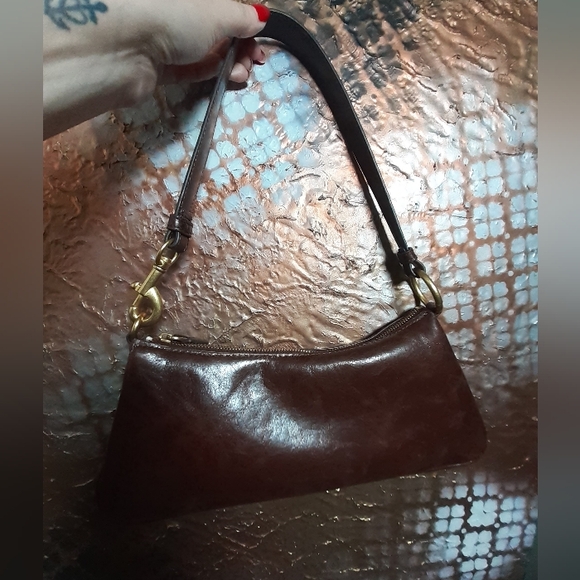 Zara Nwot Faux Leather Chocolate Brown Shoulder Bag - Picture 12 of 16